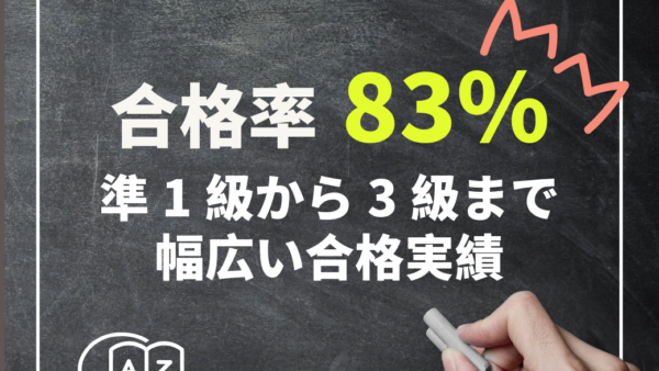 【実績報告】英検合格率83%！準1級から3級まで幅広い合格実績☆彡